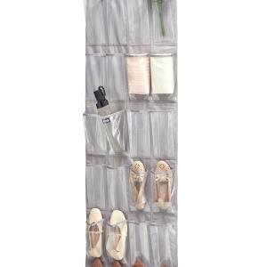 Style Selections 64 inch Tier 24 Pair Gray Fabric Over-the-door Shoe Organizer