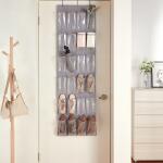 Style Selections 64 inch Tier 24 Pair Gray Fabric Over-the-door Shoe Organizer