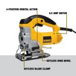 DEWALT DW331K 6.5 Amp Keyless Corded Variable Speed Jig Saw