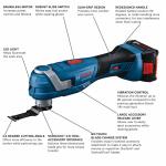 Bosch 18V Cordless Brushless 2 Amp Variable 6 Piece Oscillating Multi-Tool Kit with Soft Case