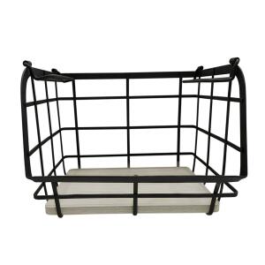 allen roth 1 Tier Freestanding Black Can Rack