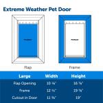 PetSafe 12.25 by 19.75 Inch Extreme Weather Large Dog Cat Entry Door