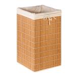 Honey Can Do 25 Inch Durable Metal Laundry Hamper, Brown, Eco-Friendly Bamboo and Cotton Construction