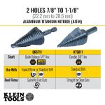 Klein Tools 1-1/8 inch Quick Release Step Drill Bit