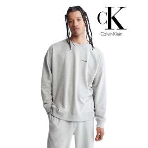 Calvin Klein Men Modern Cotton Lounge Crewneck Sweatshirt Light Gray Size M