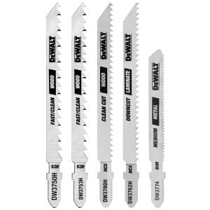 DEWALT 5-Piece T-Shank Jig Saw Blade Set