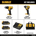 DEWALT 2-Tool Combo Kit 20V MAX Cordless Drill/Impact - DCK240C2