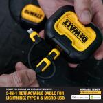 DEWALT3 in 1 Retractable 3-Feet Cable - 131 1364 DW2