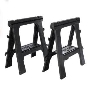 Husky28 in. W x 31 in. H Folding Sawhorse (2-Pack) (999-7400)