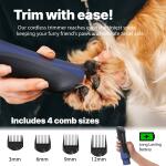 ONE Smart CE Gear Pet Grooming Kit and Vacuum, Dog Clippers and Brush, Dog/Cat Grooming Kit (Blue)