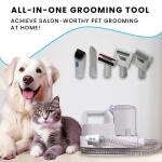 Equator Advanced Appliances EZ-Use PET GROOMER-CLIPPER-VACUUM 2.5L 9 fittings Dog/Cat Grooming Kit (White)