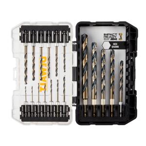 DEWALT 18-Piece 1/4-in Impact Ready Metal Drill Bit Set