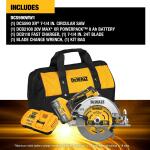 DEWALT 20V MAX XR 7-1/4 inch Brushless Cordless Circular Saw (8.0 Ah Battery and Charger included)