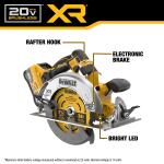 DEWALT 20V MAX XR 7-1/4 inch Brushless Cordless Circular Saw (8.0 Ah Battery and Charger included)