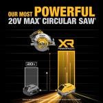 DEWALT 20V MAX XR 7-1/4 inch Brushless Cordless Circular Saw (8.0 Ah Battery and Charger included)