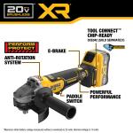 DEWALT 20V MAX 4-1/2 inch - 5 inch Lithium-Ion Cordless Angle Grinder Kit (w/ Bag, 8.0 Ah Battery and Charger - DCG410WW1)