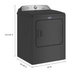 Maytag Volcano Black 7.0 cu ft with XL Lint Trap Steam Cycle Vented Electric Dryer