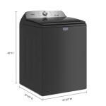 Maytag Volcano Black 4.7 cu ft Deep Fill Pet Pro High Efficiency Agitator Top Load Washer 