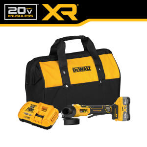 DEWALT 20V MAX 4-1/2 inch - 5 inch Lithium-Ion Cordless Angle Grinder Kit (w/ Bag, 8.0 Ah Battery and Charger - DCG410WW1)