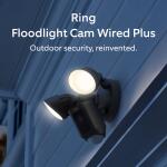 Ring Black - Floodlight Cam Wired Plus Smart Security Video Camera with 2 Motion-Activated