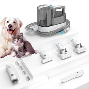 Equator Advanced Appliances EZ-Use PET GROOMER-CLIPPER-VACUUM 2.5L 9 fittings Dog/Cat Grooming Kit (White)