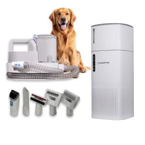 Equator Advanced Appliances 3-Speed Ionic White HEPA and Uv Air Purifier and Pet Groomer