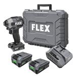 FLEX 1/4-in Brushless Cordless Impact Driver, 24-Volt STACKED LITHIUM (Includes 2 Batteries, Charger, and Hard Case)