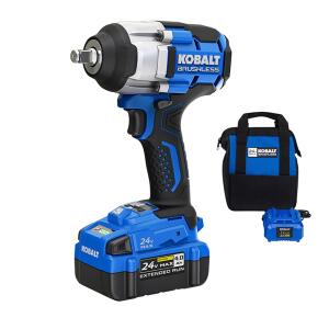 Kobalt 24-Volt Brushless Impact Wrench with Battery and Charger