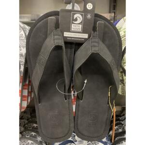 New Wave Mens Flip FLop Black Size 12