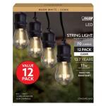 Feit Electric 11-Watt Equivalent S14 String Light LED Light Bulb, Warm White 2200K (12-Pack)