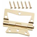 Everbilt 3 in. Non-Mortise Hinges Satin Brass (2-Pack)