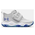 Under Armour Kids Zone BB2 Grade School Basketball Shoes Light Grey Blue Size 2