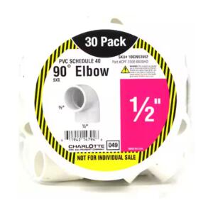 Charlotte 1/2" Schedule 40 90 Deg Elbow SXS 30 PK