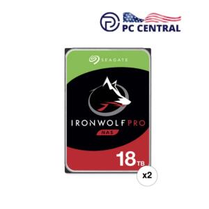 Seagate 18TB IronWolf Pro 7200 rpm SATA III 3.5" Internal NAS HDD (CMR, Retail, 2-Pack) 