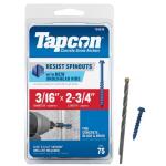 Tapcon 3/16 in. x 2-3/4 in. Hex-Washer-Head Concrete Anchors (75-Pack)