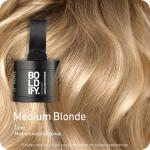 BOLDIFY Hairline Powder (Medium Blonde): Root touch-up and instant gray coverage. 48-hour stain-proof color for women and men; an alternative to hair fibers and toppers.