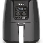 Ninja Air Fryer: 4 in 1 appliance that roasts bakes air fries broils reheats and dehydrates. Compact 4 QT size in grey model AF101