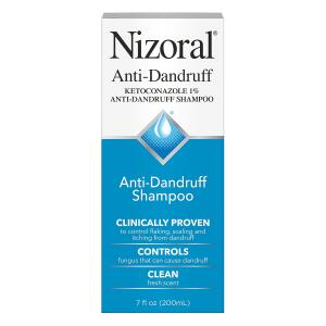 Nizoral Anti-Dandruff Shampoo: 1% Ketoconazole, fresh scent, 7 fl oz.