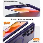 TORRAS 360°Spin Magnetic Stand for Samsung Galaxy S24 Ultra Case - Purple