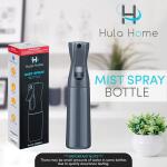 Hula Home Continuous Spray Bottle for Hair (10.1oz/300ml) Gray, Empty Ultra Fine Plastic Water Mist Sprayer, For Hairstyling, Cleaning, Salons, Plants, Essential Oil Scents & More