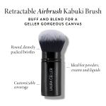 LAURA GELLER NEW YORK Retractable Airbrush Kabuki Brush for Liquid, Cream and Powder Face Makeup & Foundation for All Face Makeup With Aluminum Handle