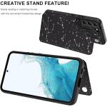 LETO Galaxy S22 Case,Luxury Flip Folio Leather Wallet Case Cover 6.1" Constellation