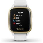 Garmin 010-02427-01 Venu Sq GPS Smartwatch - Light Gold and White