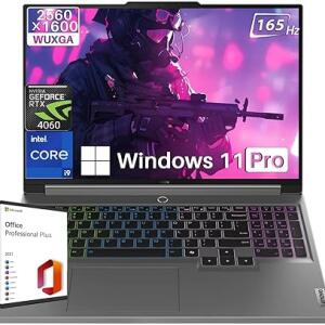 Lenovo Legion 5i Gaming Laptop 16 Inch WQXGA 165Hz Intel i9 Windows 11 Pro Microsoft Office License