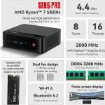 Beelink SER5 Pro Mini PC (AMD Ryzen 7-5800H 32G+1TB)