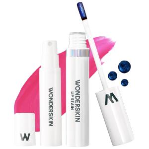 Wonderskin Wonder Blading Lip Stain Peel Off and Reveal Kit (Neon Rose), Long Lasting, Waterproof Pink Lip Tint, Transfer Proof Natural Lip Stain Kit