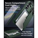 ATATOO for Samsung Galaxy S24+ Plus Case with Card Holder 6.7"​ , Green