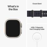 Apple Watch Ultra Titanium Case with Midnight Ocean Band (Renewed)