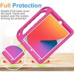 BMOUO iPad 9th/8th/7th 2021/2020/2019 Generation 10.2 Inch Case for Kids with Built-in Screen Protector, Shockproof Handle Stand (Rose)