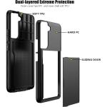 Nvollnoe for Samsung S22 Case with Card Holder 5G 6.1 inch - Black